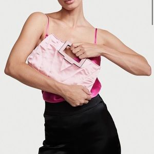 Victoria Secret puffy pink party clutch